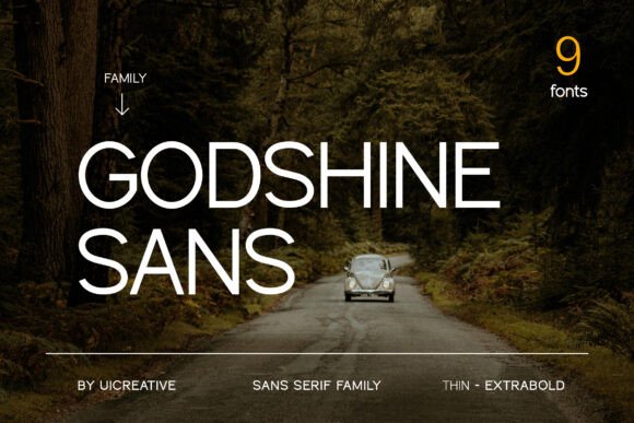 Godshine Sans: A Modern Display Typeface for Digital Branding