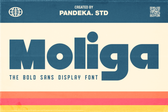 Moliga Sans Serif Font: Bold Mid-Century Charm for Your Craft Projects