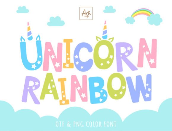 Unicorn Rainbow: A Playful Display Font for Small Business Branding